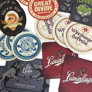 Bar Coasters Lot of 18 pieces Pub Assortment